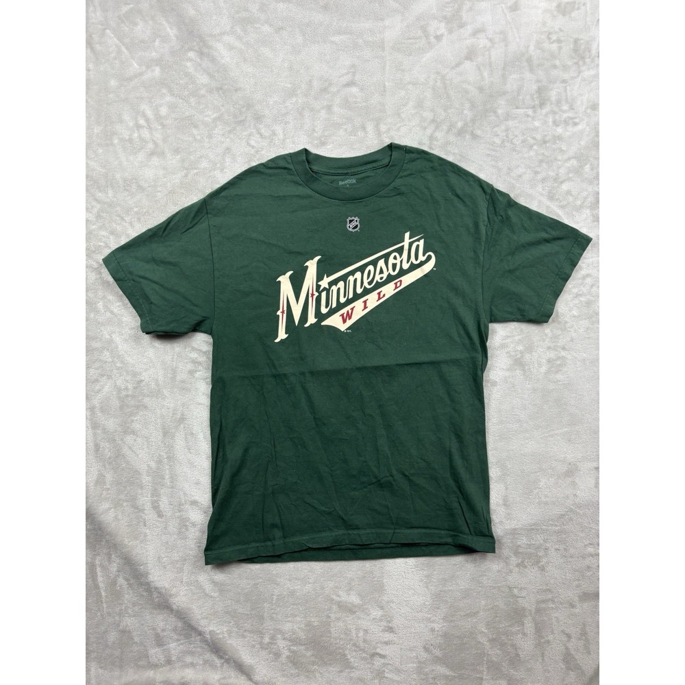Reebok NHL Minnesota Wild Parise Men's Green Short Sleeve Hockey T-Shirt Size L